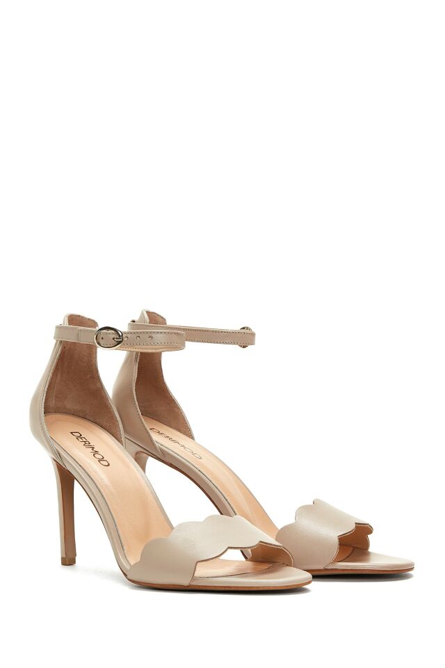 Women's Leather Heel Sandals