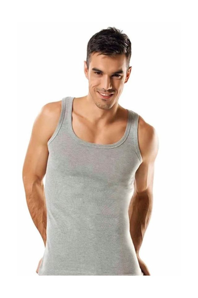 6-pack Men's Classic Suspended Athlete Gray Suspended Undershirt