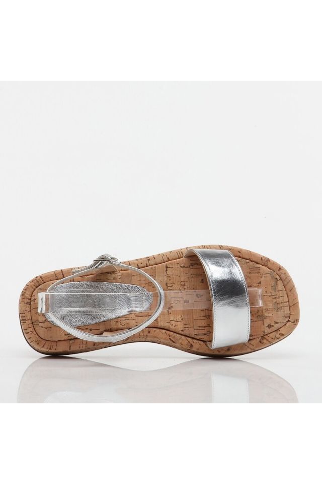 Genuine Leather Lame Women's Flat Sandals