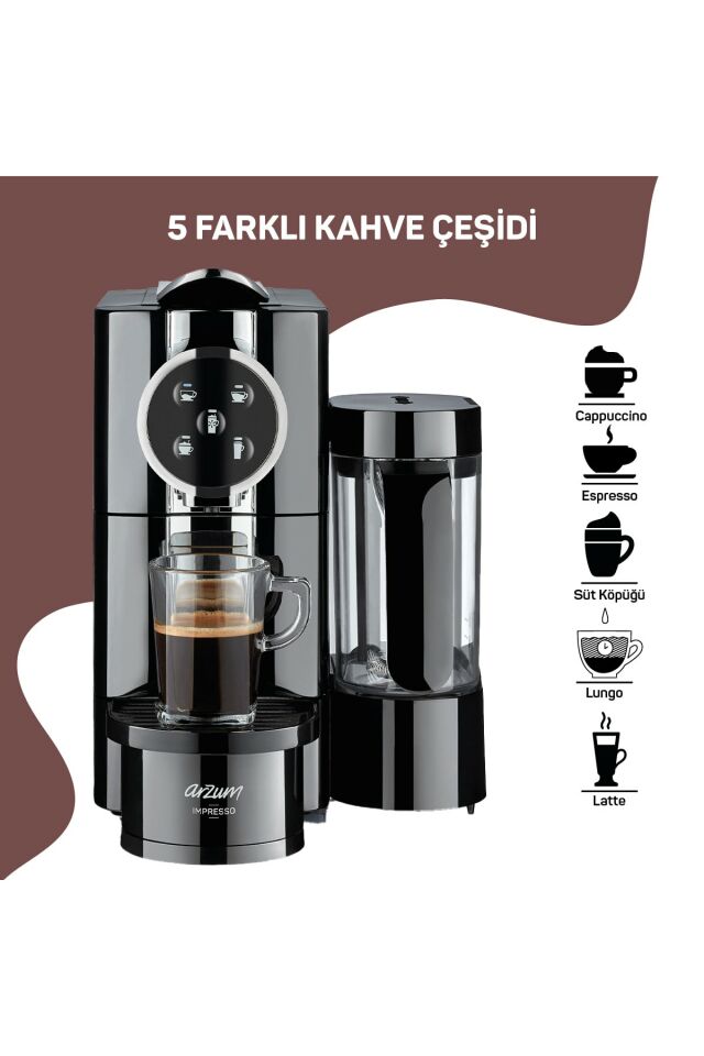 Ar3094 Impresso Capsule Coffee Machine - Black