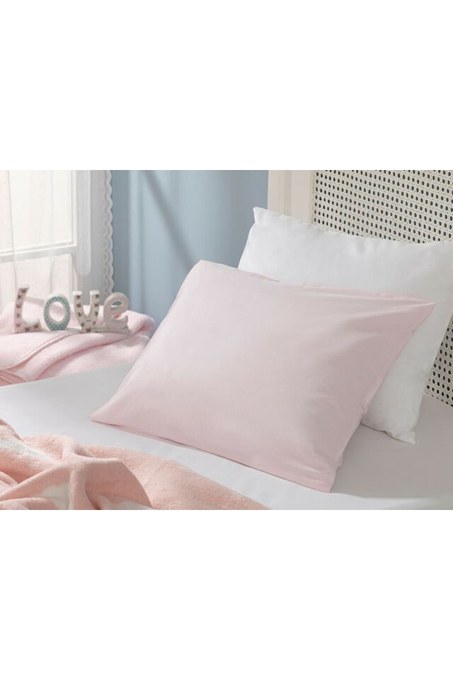 Soft Pamuklu . Bebek Yastık Kılıfı 35X45 Cm Pembe