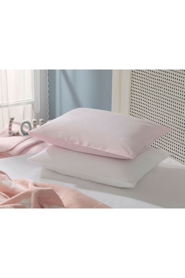 Soft Pamuklu . Bebek Yastık Kılıfı 35X45 Cm Pembe