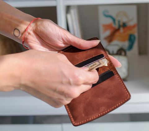 Folding Leather Card Holder - Etenna