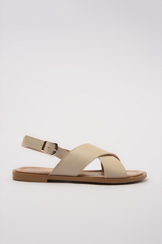 Genuine Leather Bone Women Sandals