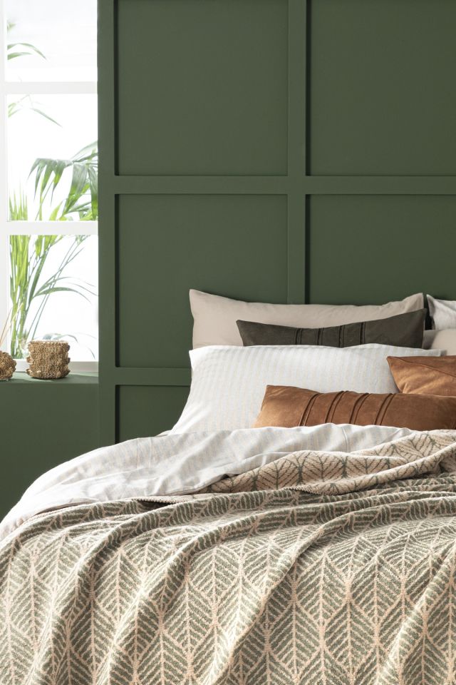 Leafnet Cotton Single Blanket 150x200 cm Green