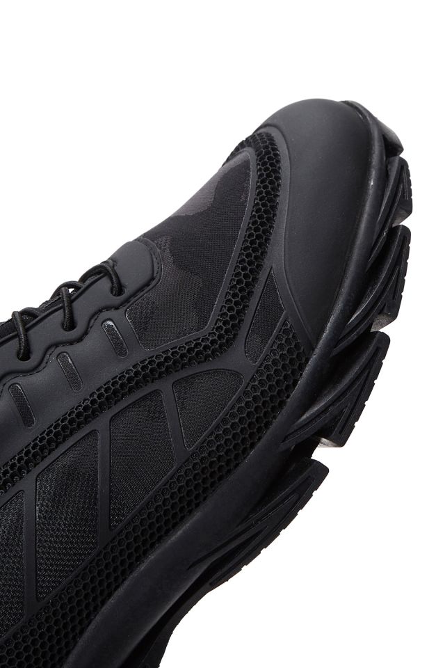 Erkek Fileli Deri Sneaker