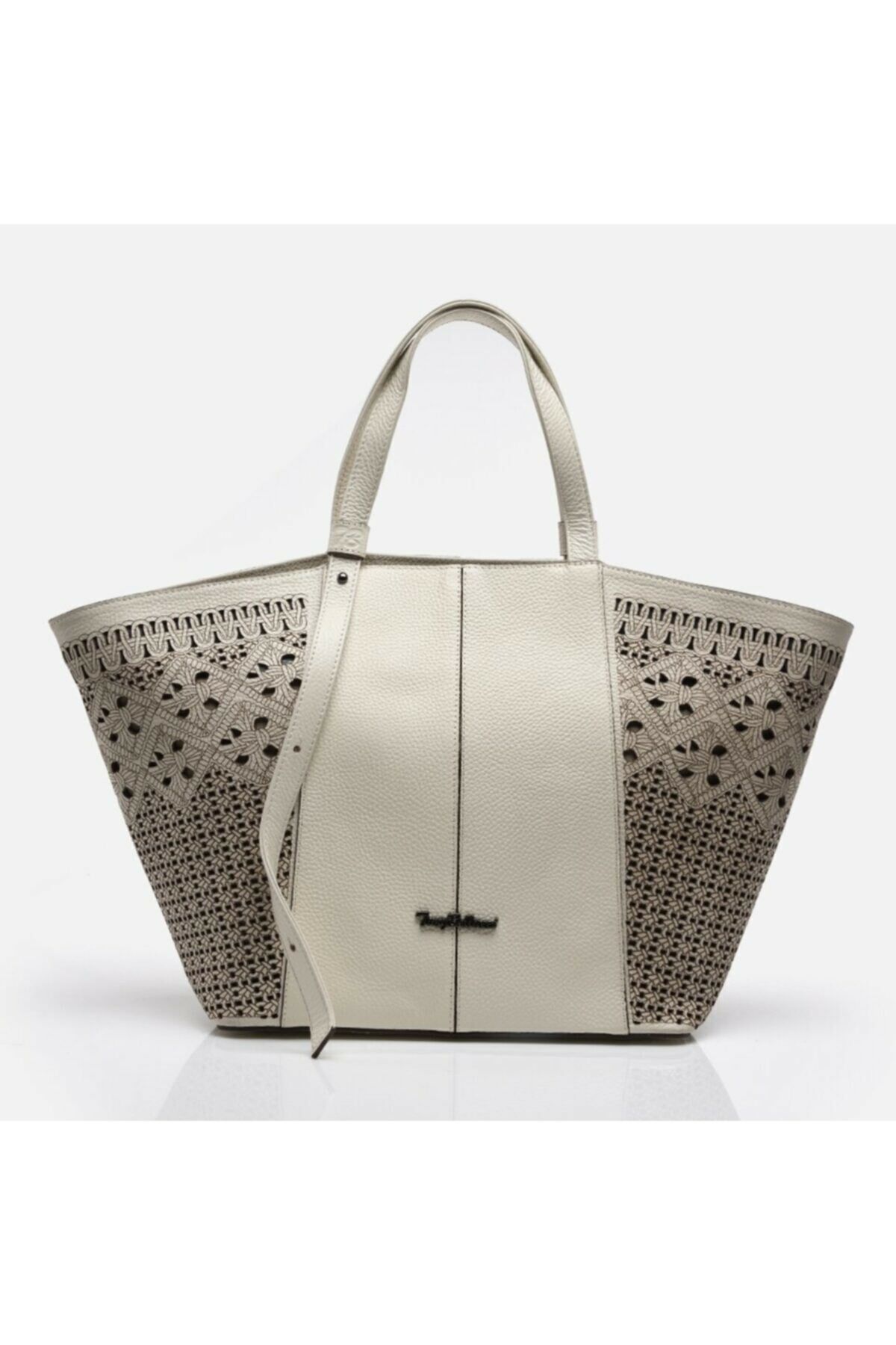 Genuine Leather Beige Women's Bag
