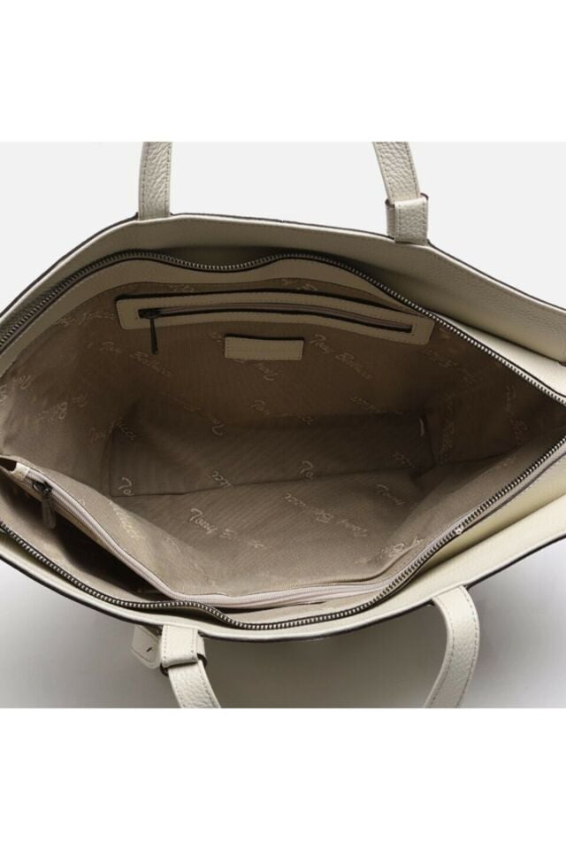 Genuine Leather Beige Women's Bag