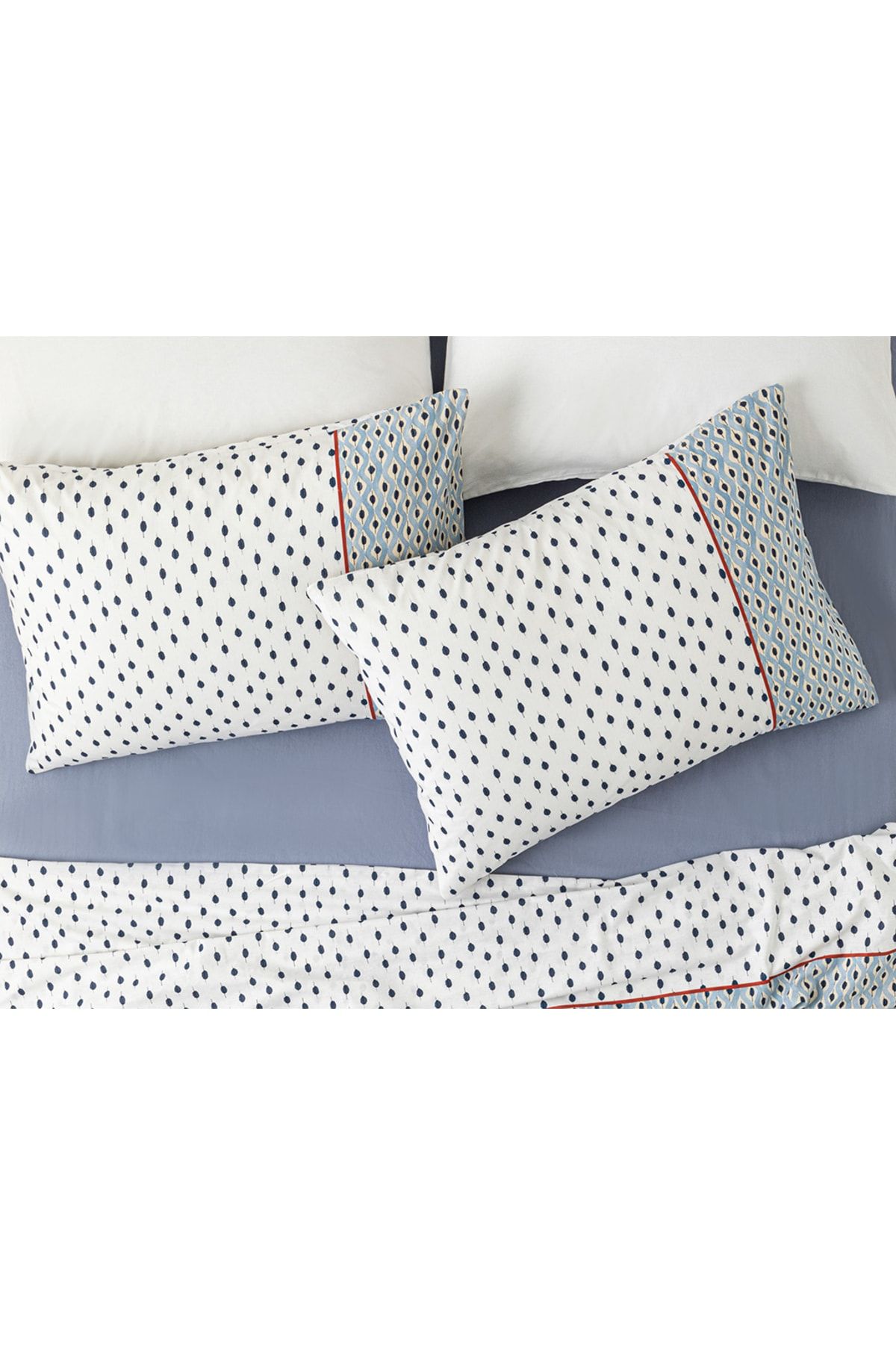 Coastal Bliss Cotton 2-Pack Pillowcase 50x70 Cm Blue