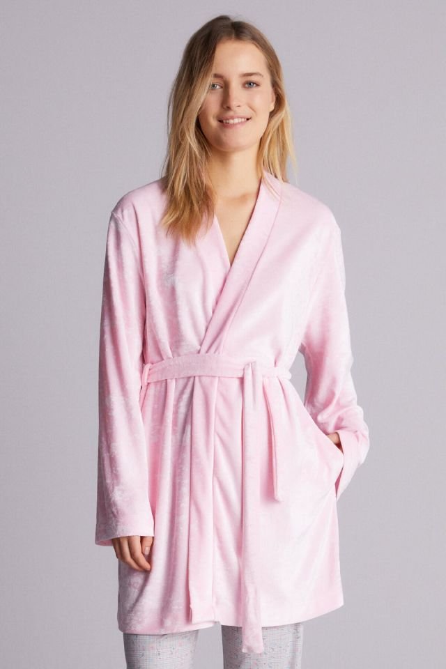 Pink Velvet Pippa Dressing Gown