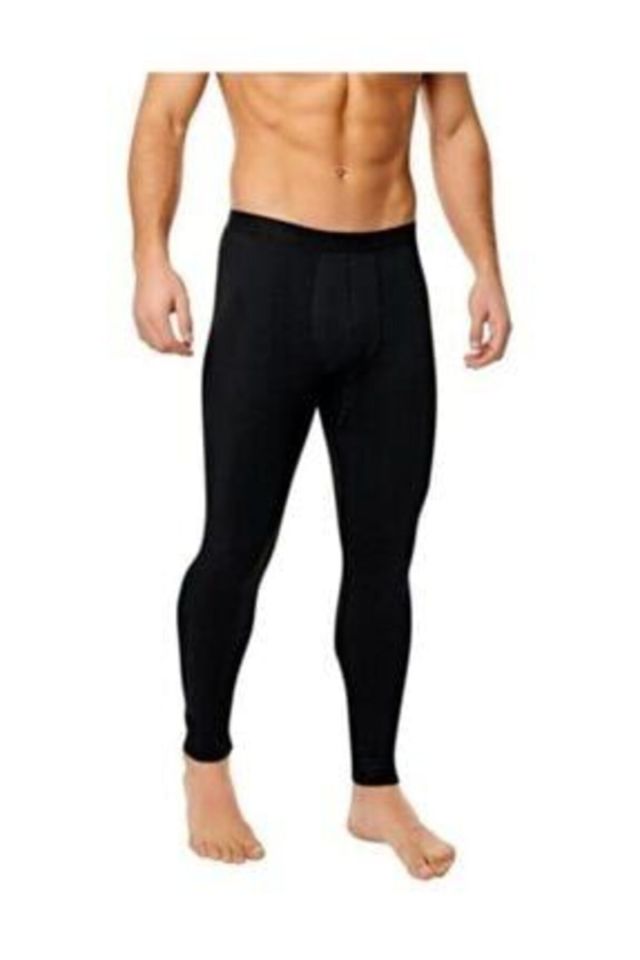 Men's Black Thermal Bottom Tights