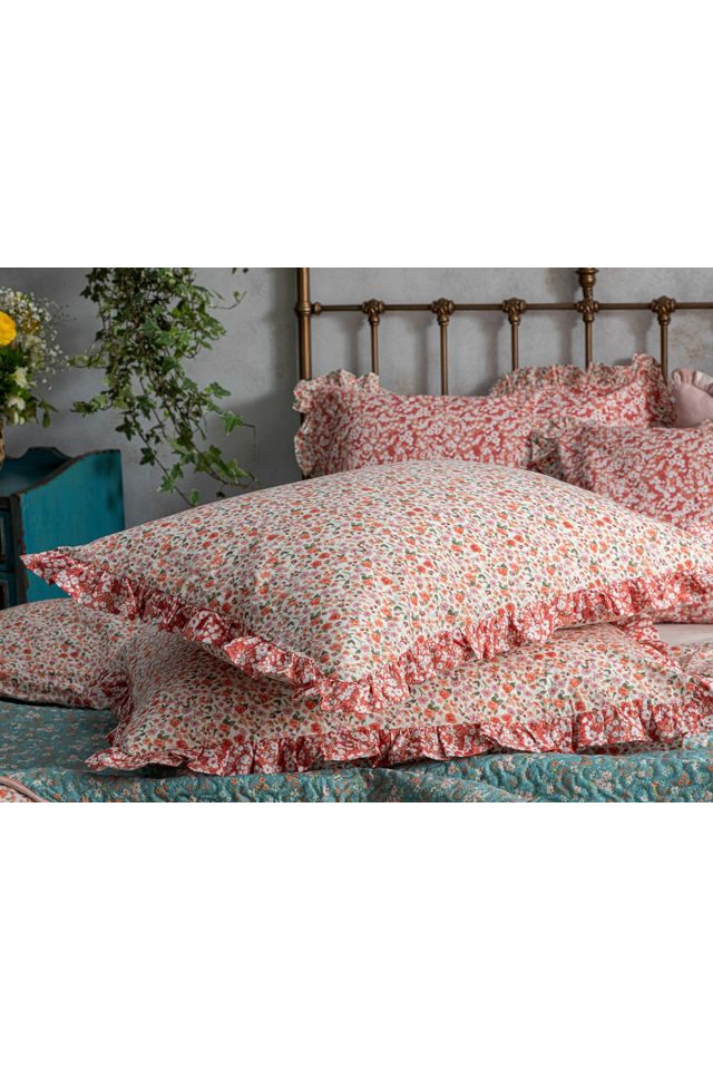 Floweret Cotton 2-Pack Pillowcase 50x70 Cm Amber Pink