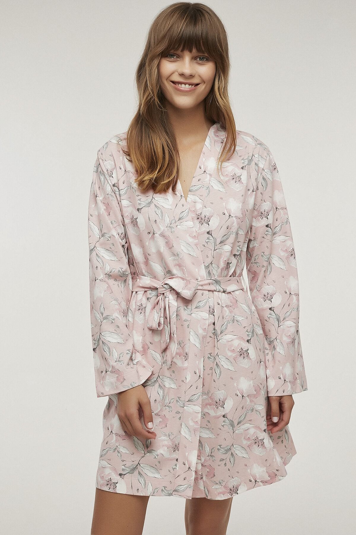 Pembe Magnolia Rose Sabahlık