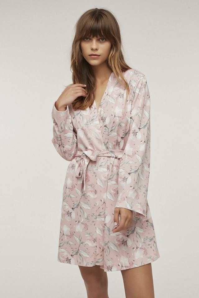 Pembe Magnolia Rose Sabahlık