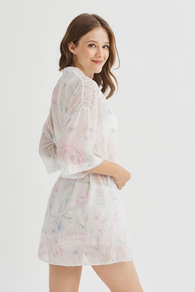 Bridal Pale Bloom Dressing Gown