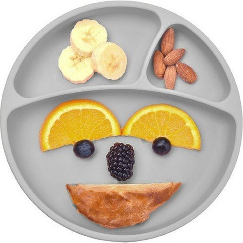 Food Plate With Base Silicone Unbreakable Unbreakable