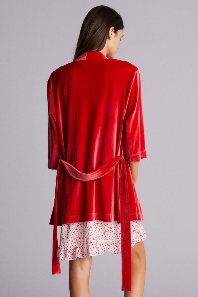 Red Sleepy Lover Harper Dressing Gown