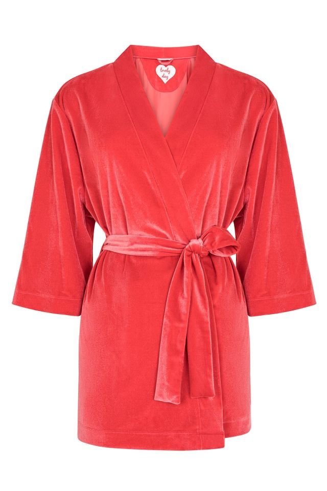 Red Sleepy Lover Harper Dressing Gown