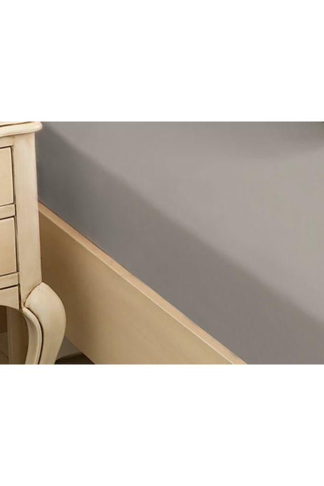 Düz Pamuklu Tek Kişilik Lastikli Çarşaf 100x200 Cm Çakıl Taşı
