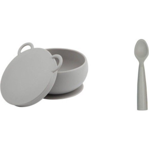 Gray Vacuum Bowl and Spoon Nutrition Set 2 Original Licensed