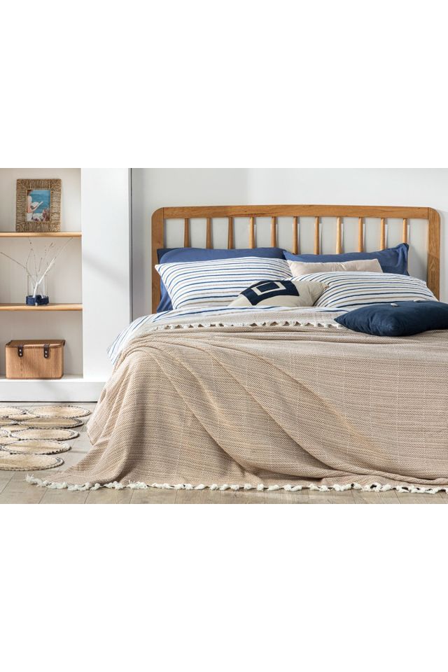 Isla Woven Double Bedspread 240x260 Cm Beige