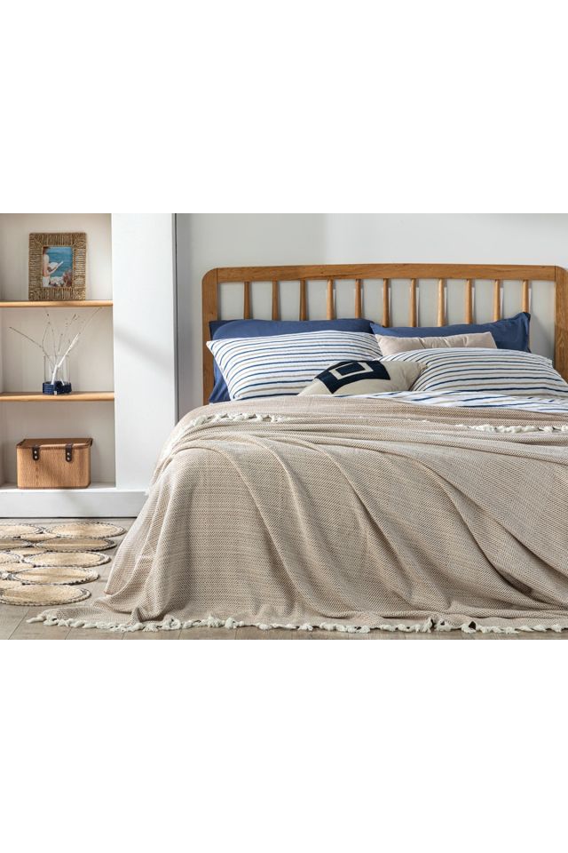 Isla Woven Double Bedspread 240x260 Cm Beige