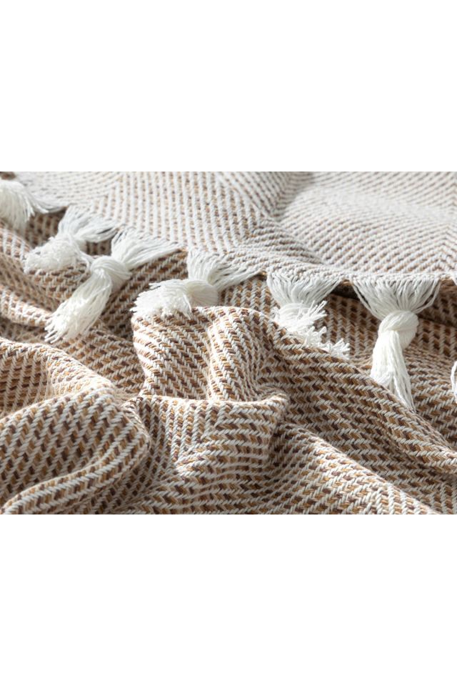 Isla Woven Double Bedspread 240x260 Cm Beige