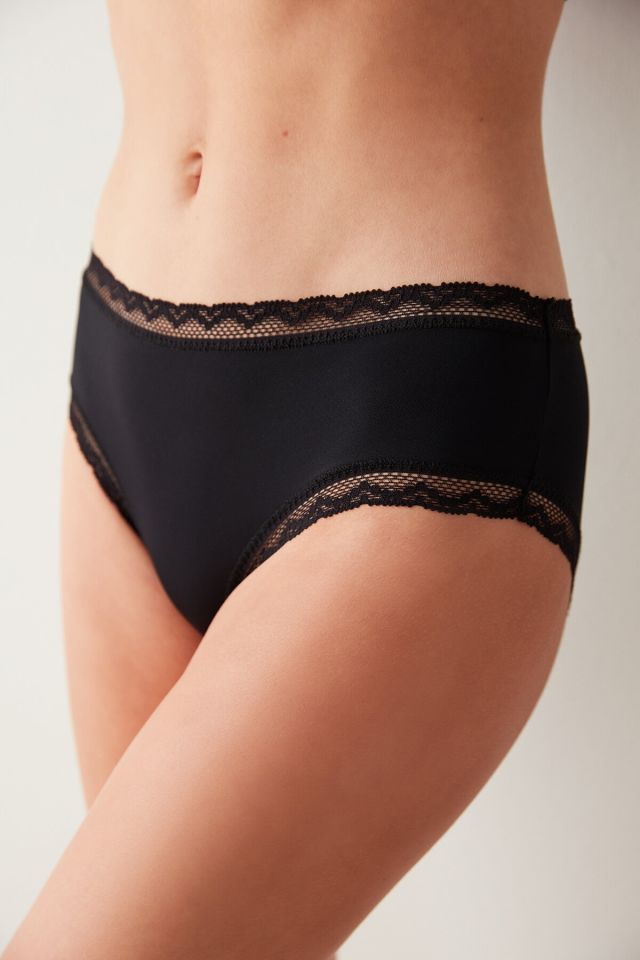Siyah Easy Micro Lace Hipster Külot