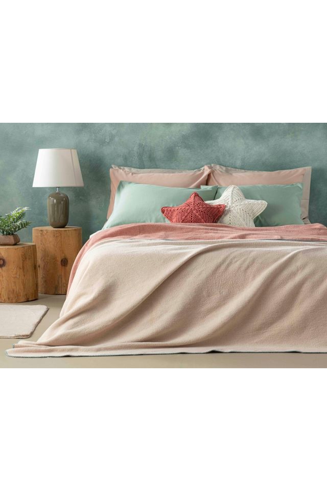 Plain Cotton Single Blanket 150x200 Cm Powder-Dried Rose