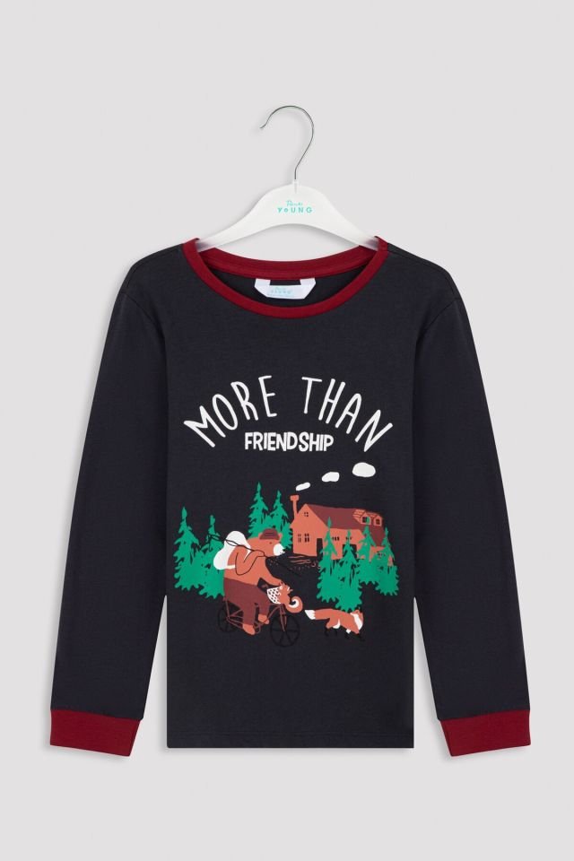 Çok Renkli Erkek Çocuk B. Friendship 2li Pijama Takımı