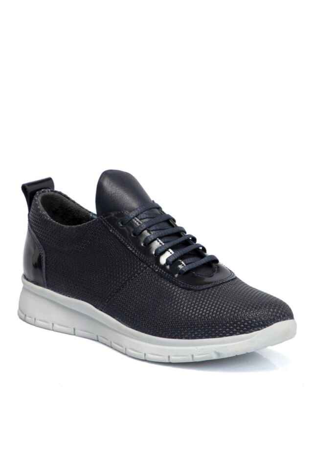 Navy Blue Leather Men's Shoes