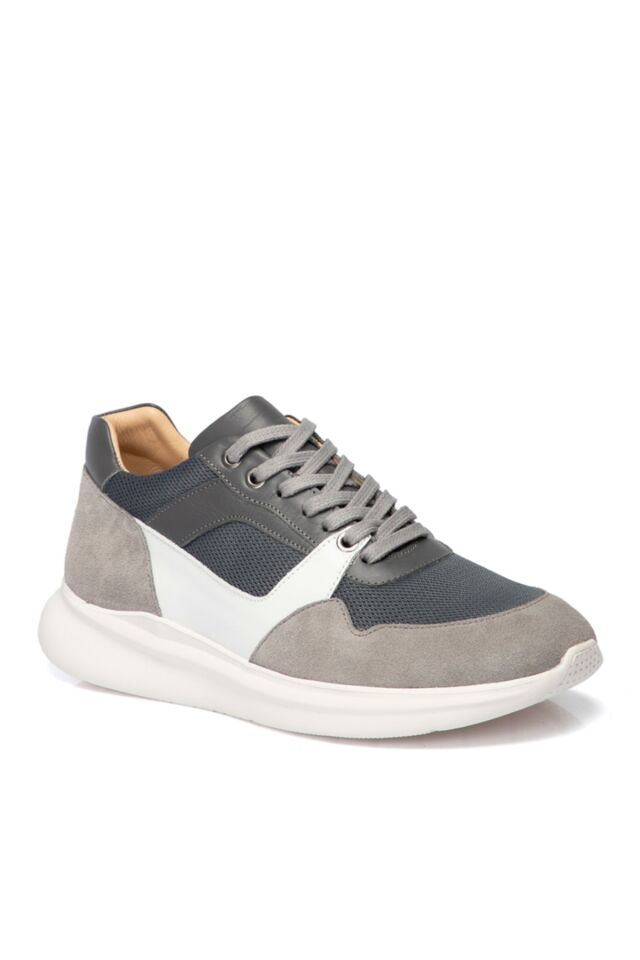 Gray Leather Men's Shoes