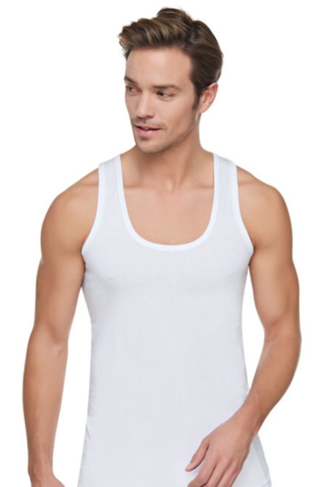 6 Pack 100% Cotton Men's White Suspended Athlete Special Fiat