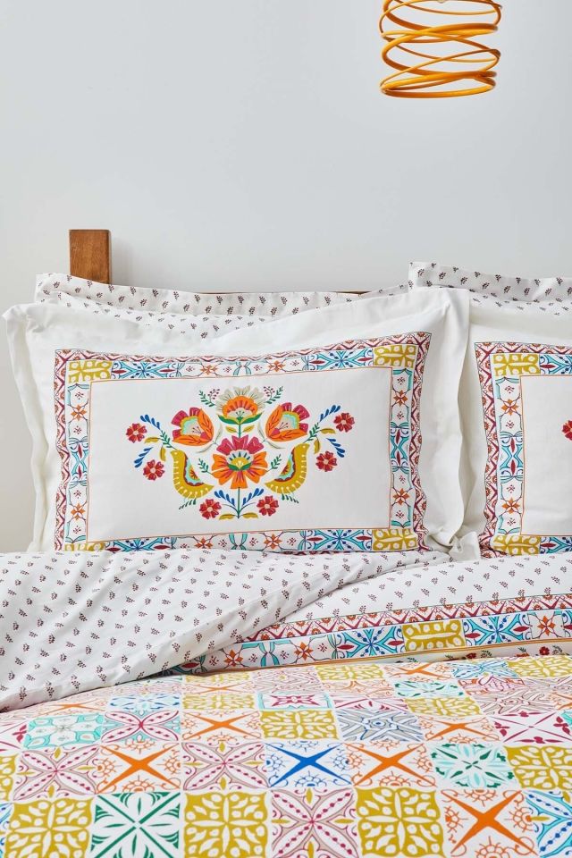 Lumina Yellow 100% Cotton Double Duvet Cover Set