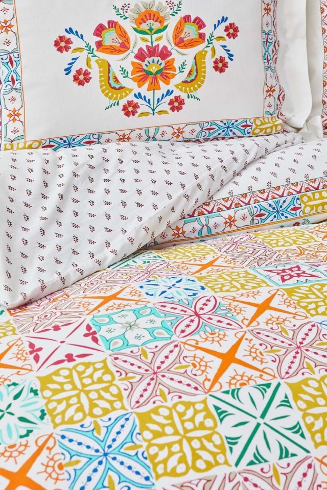 Lumina Yellow 100% Cotton Double Duvet Cover Set