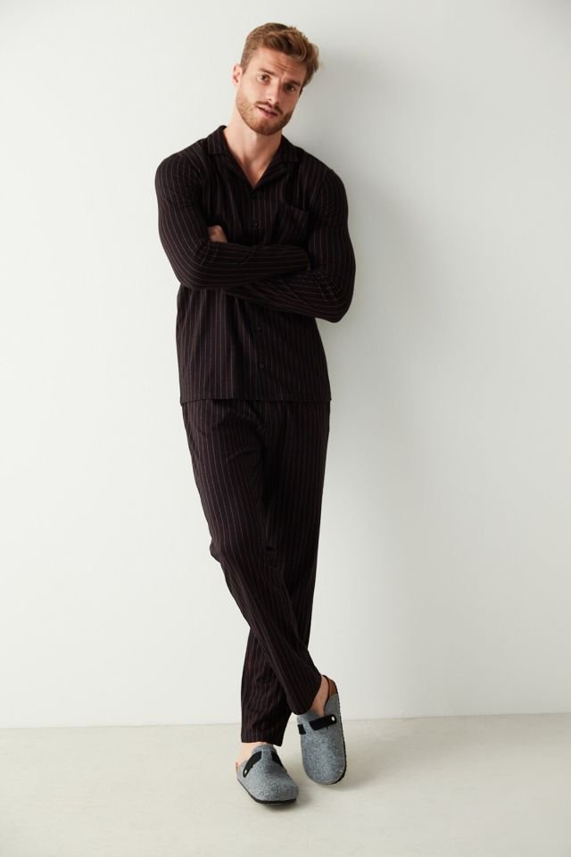 Black Black Shirt Pajamas Set