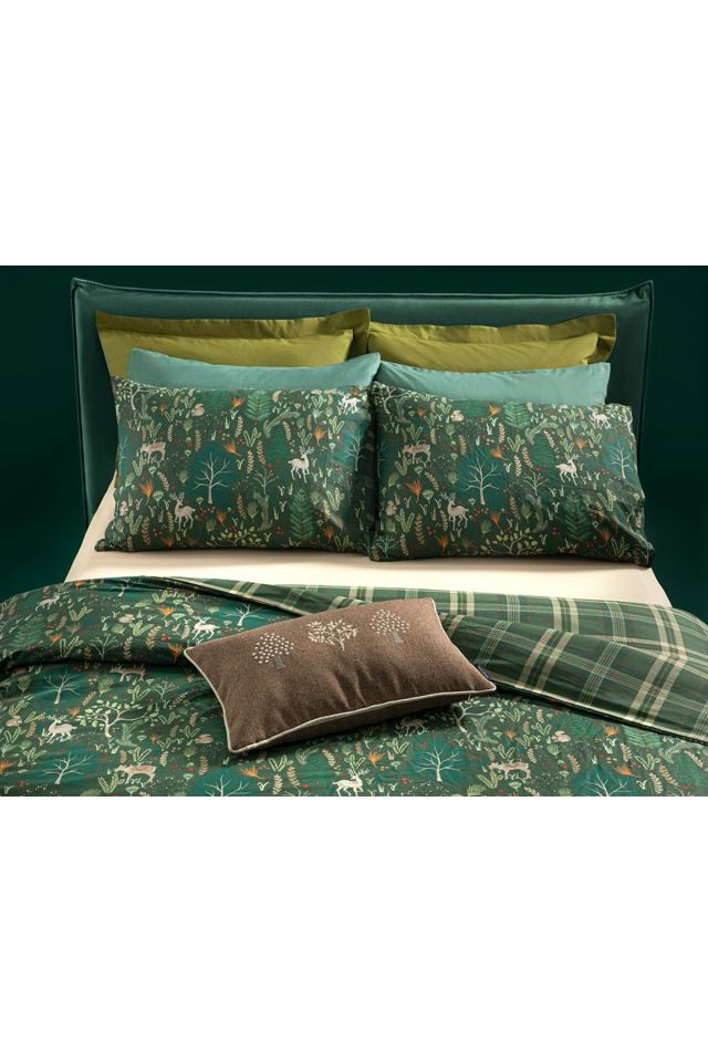 Silentnight Cotton Double Duvet Cover Set 200x220 Cm Green