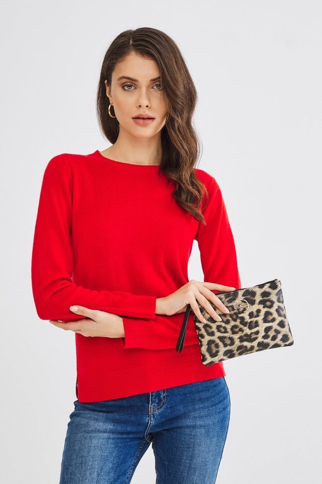 Soft Crocodile Leopard Clutch Clutch Bag