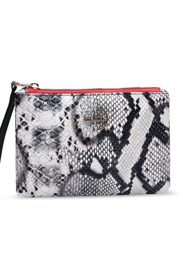Soft Kroko Zebra Clutch El Çantası