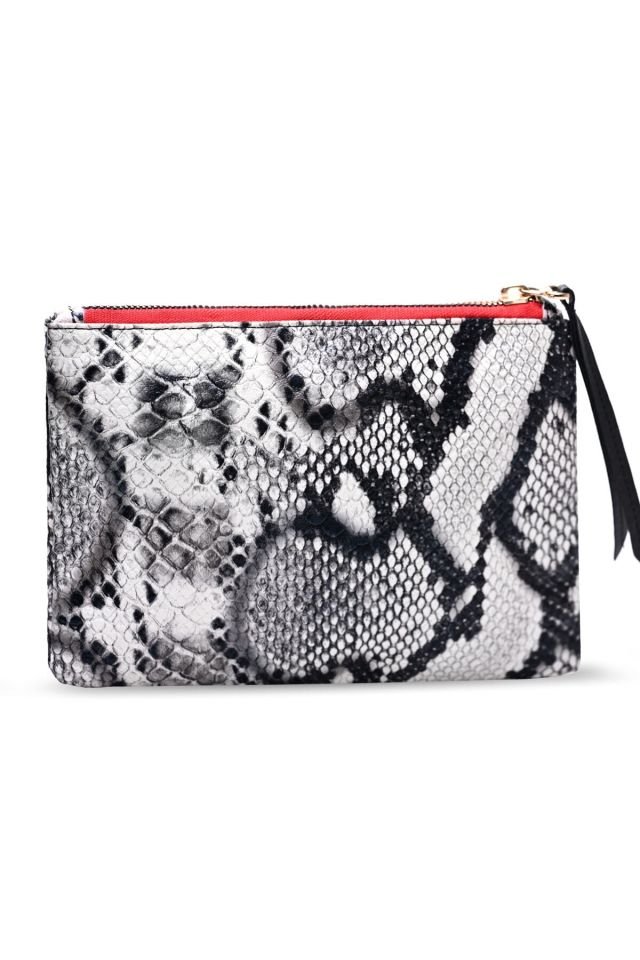Soft Kroko Zebra Clutch El Çantası