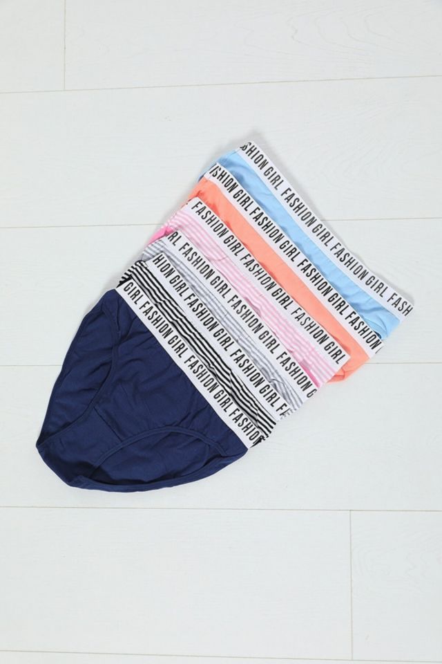 6 Pack Multicolor Fashion Girl Women's Slip Panties