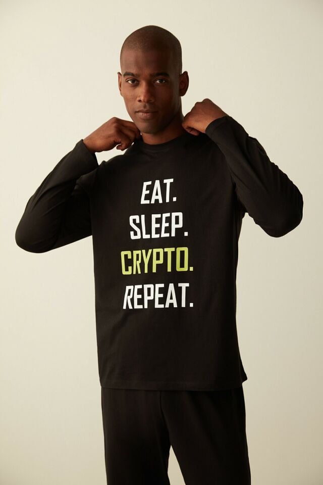 Siyah Funny Black Pantolon Pijama Seti