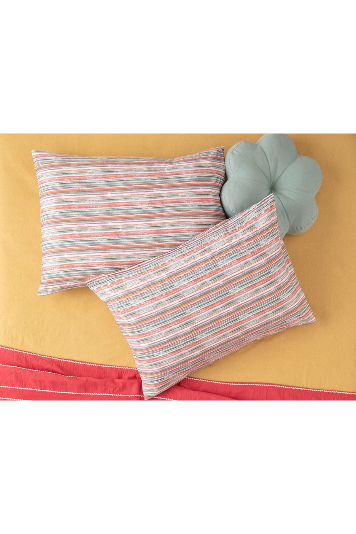 Jardin Aquarelle Cotton 2-Pack Pillowcase 50x70 Cm Juniper Green – Amber