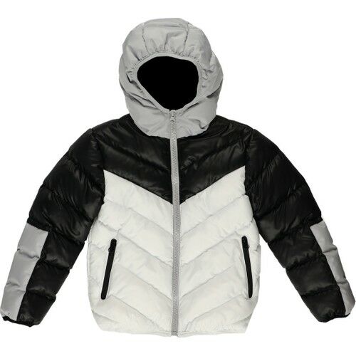 Boy Block Colored Hooded Coat