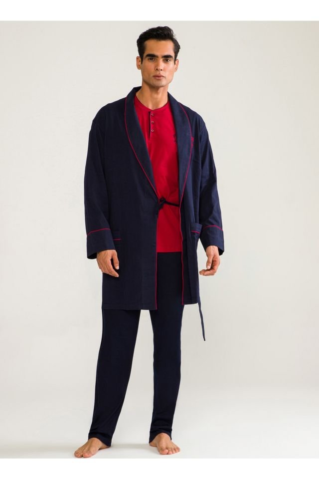 Erkek Koyu Lacivert Pijama Takımı