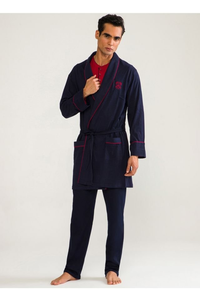 Erkek Koyu Lacivert Pijama Takımı