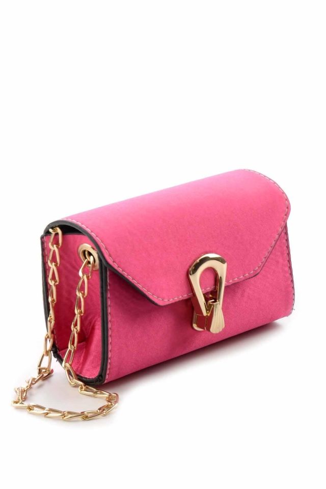 Fuchsia Satin Women's Handbag C06168090538