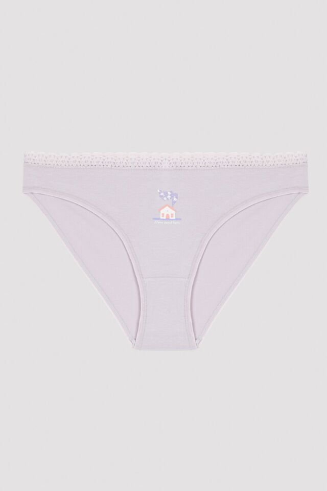 Çok Renkli Home Sweet 3lü Slip Külot