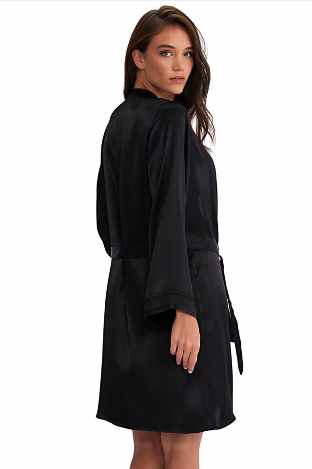 Belted Satin Dressing Gown