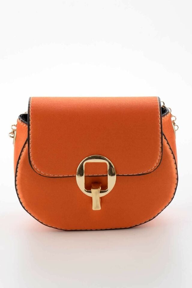 Orange Satin Women's Handbag C06168090738